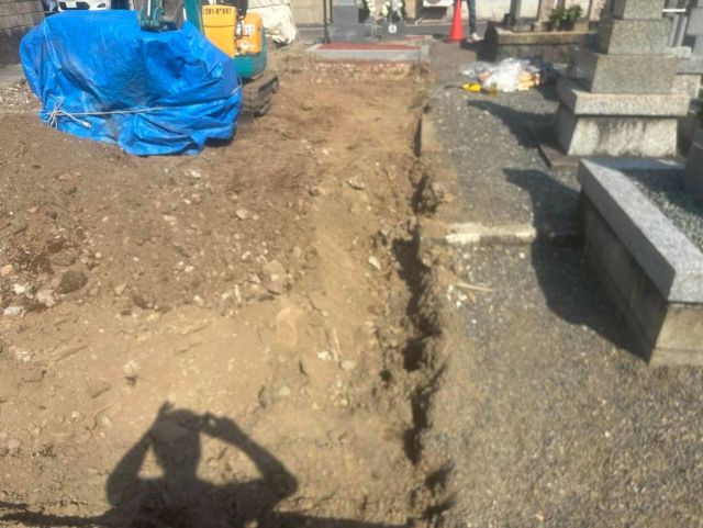 桑名市佛眼院　永代供養墓工事　⑲掘削工事